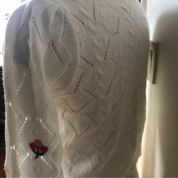 Dreamers by Debut Grandamacore Cardigan with Embroidered Flowers - Size Medium - Picture 7 of 14